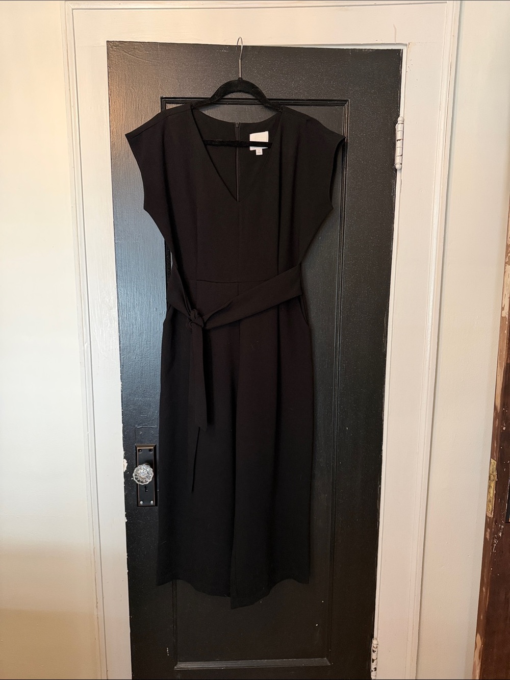 Classic Black Belted Jumpsuit